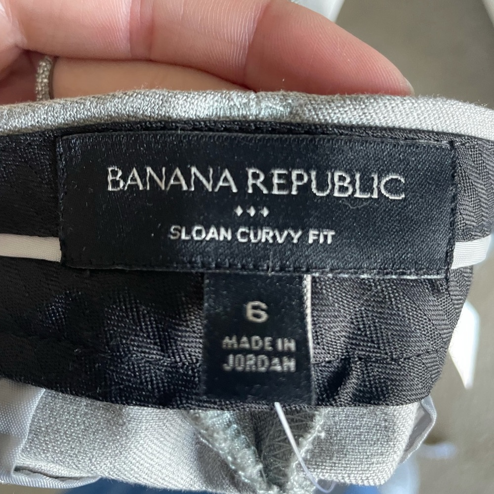 NWT Banana Republic Sloan Curvy Fit Grey Slim Pant
